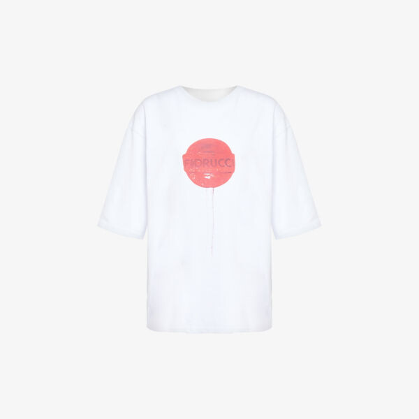 

Футболка из хлопкового джерси с графичным принтом lollipop Fiorucci, белый