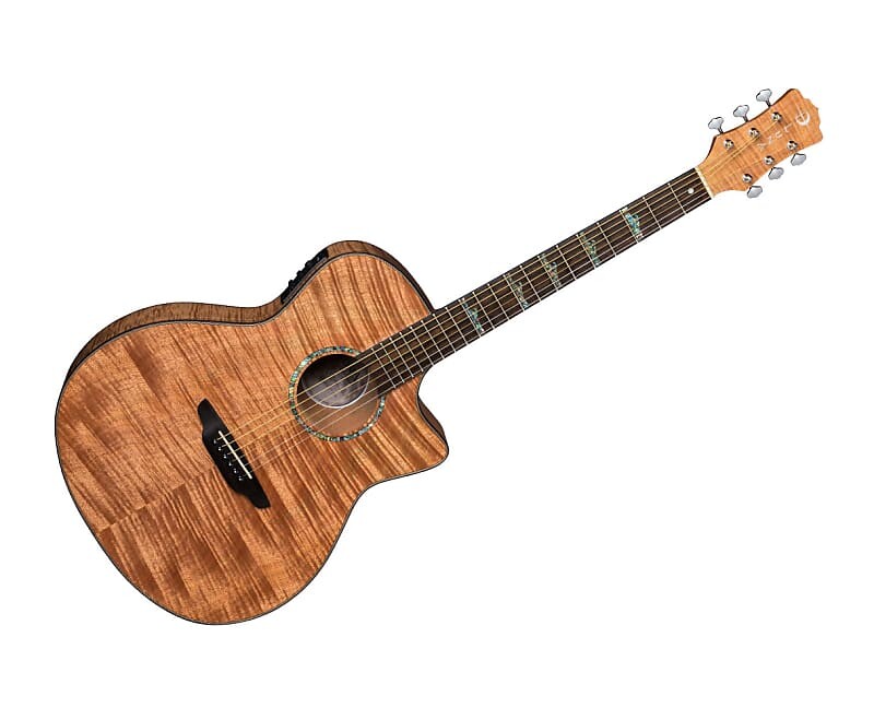 Акустическая гитара Luna High Tide Exotic Mahogany Grand Concert Cutaway A/E Guitar укулеле концерт kala ka cem kala concert exotic mahogany ukulele