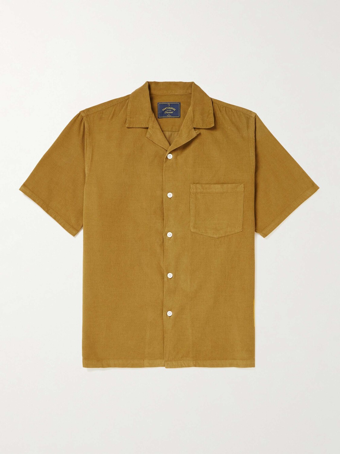 

Рубашка из хлопка и вельвета со сменным воротником PORTUGUESE FLANNEL, золотой