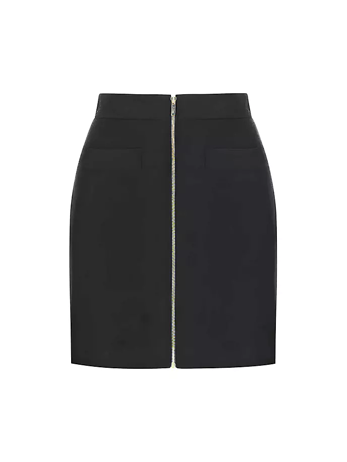 

Мини-юбка Kelly из смесовой шерсти Knitss, черный