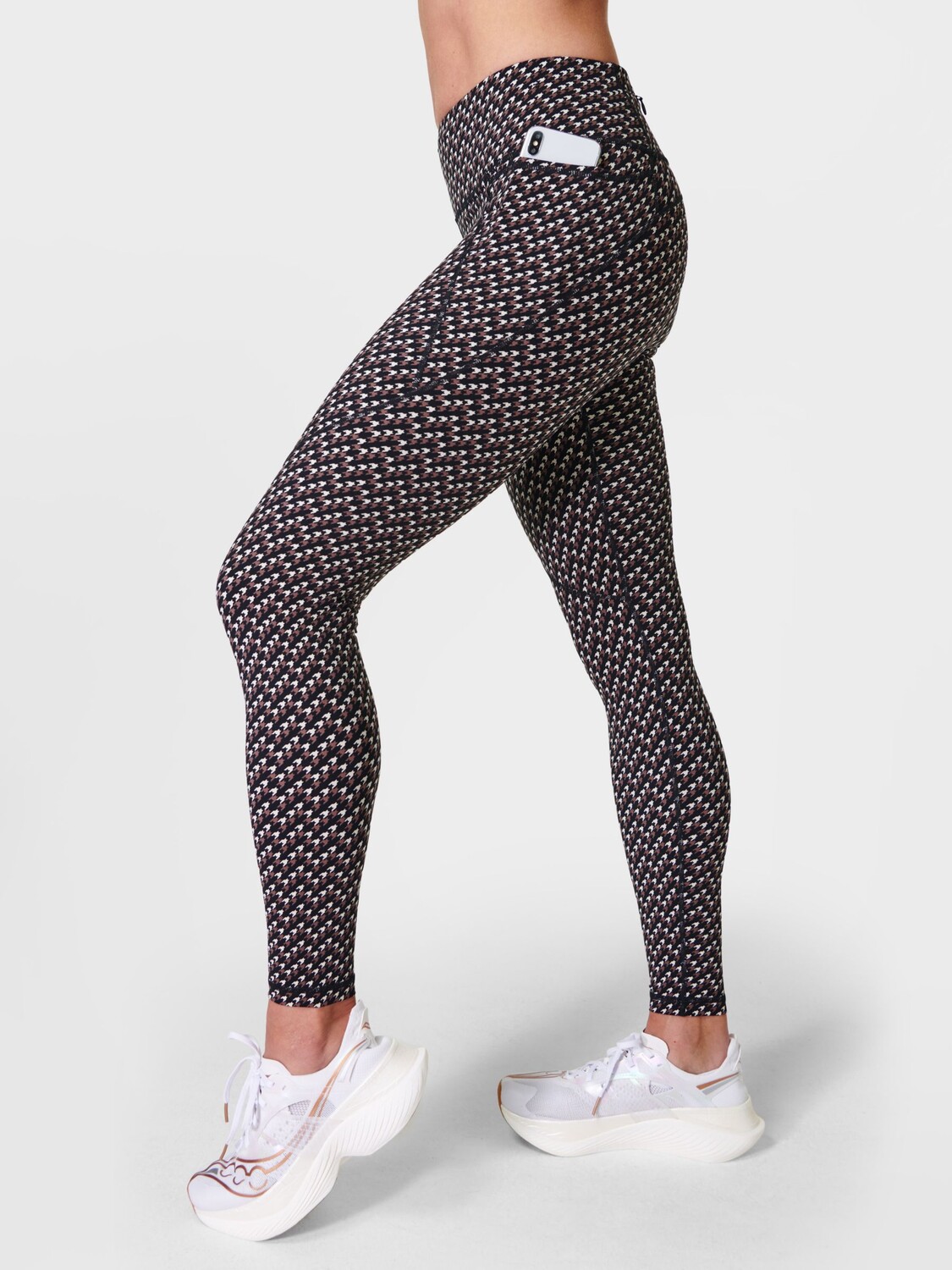 

Леггинсы для силовых тренировок 27 дюймов Sweaty Betty, черный принт micro ho