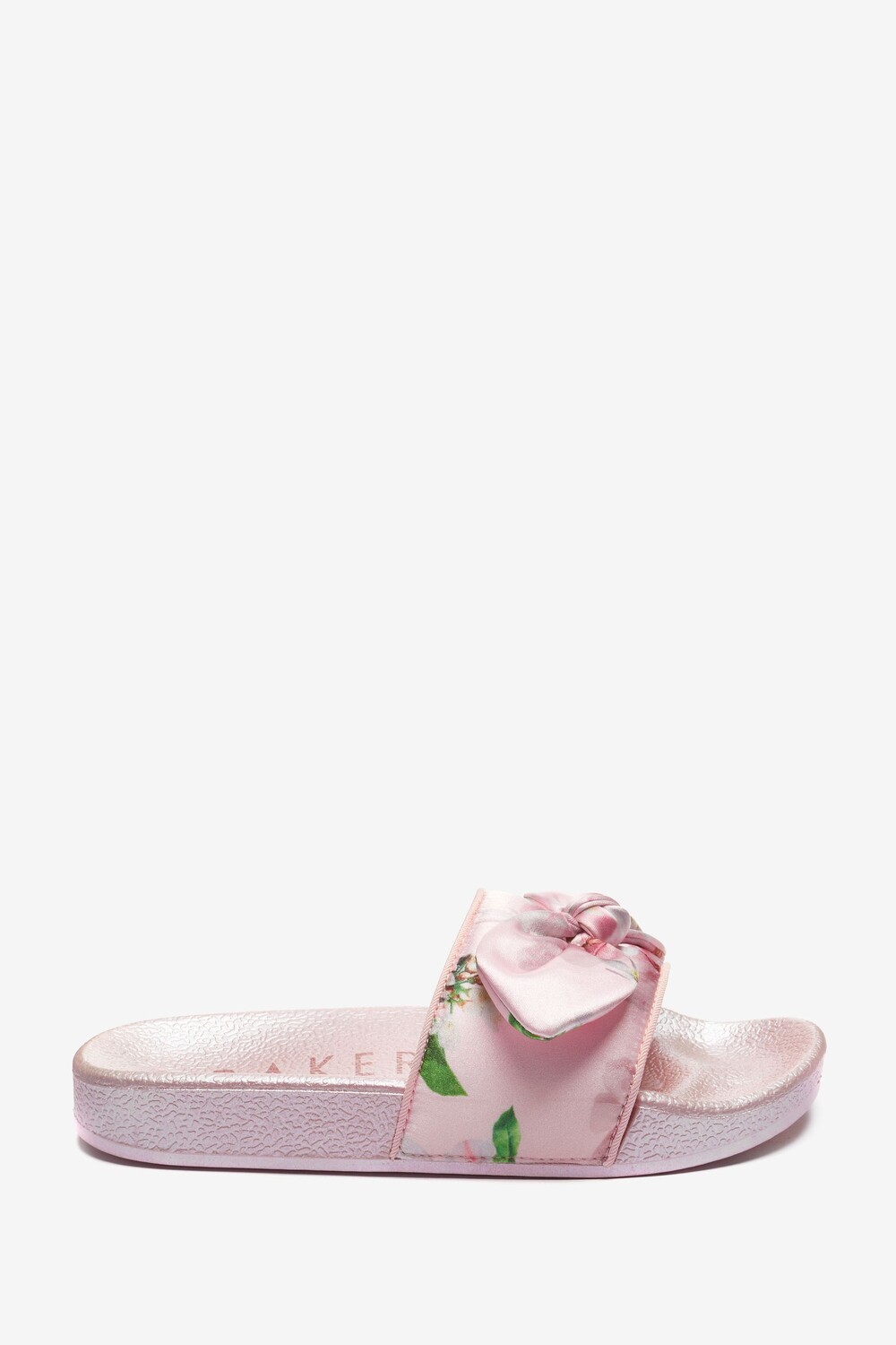

Розовые атласные сандалии Baker by Ted Baker с бантом Baker by Ted Baker, розовый
