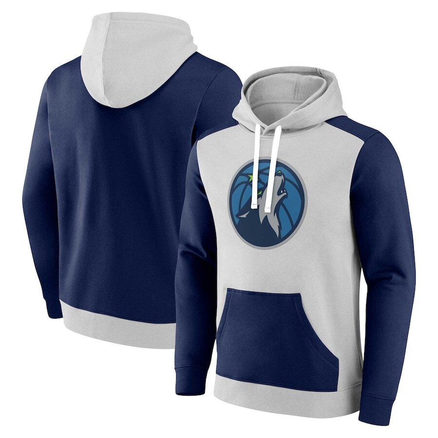 Пуловер с капюшоном Fanatics Branded Minnesota Timberwolves, серый