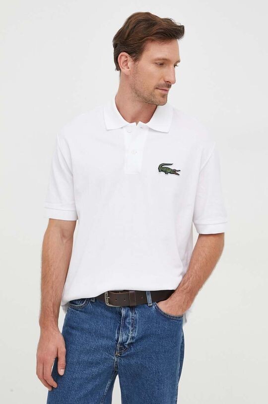 

Хлопковое поло Lacoste, белый
