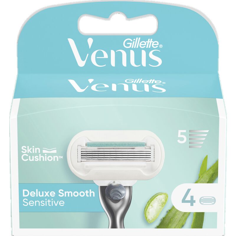 

Лезвия для бритвы Deluxe Smooth Sensitive Gillette Venus, 4 шт.