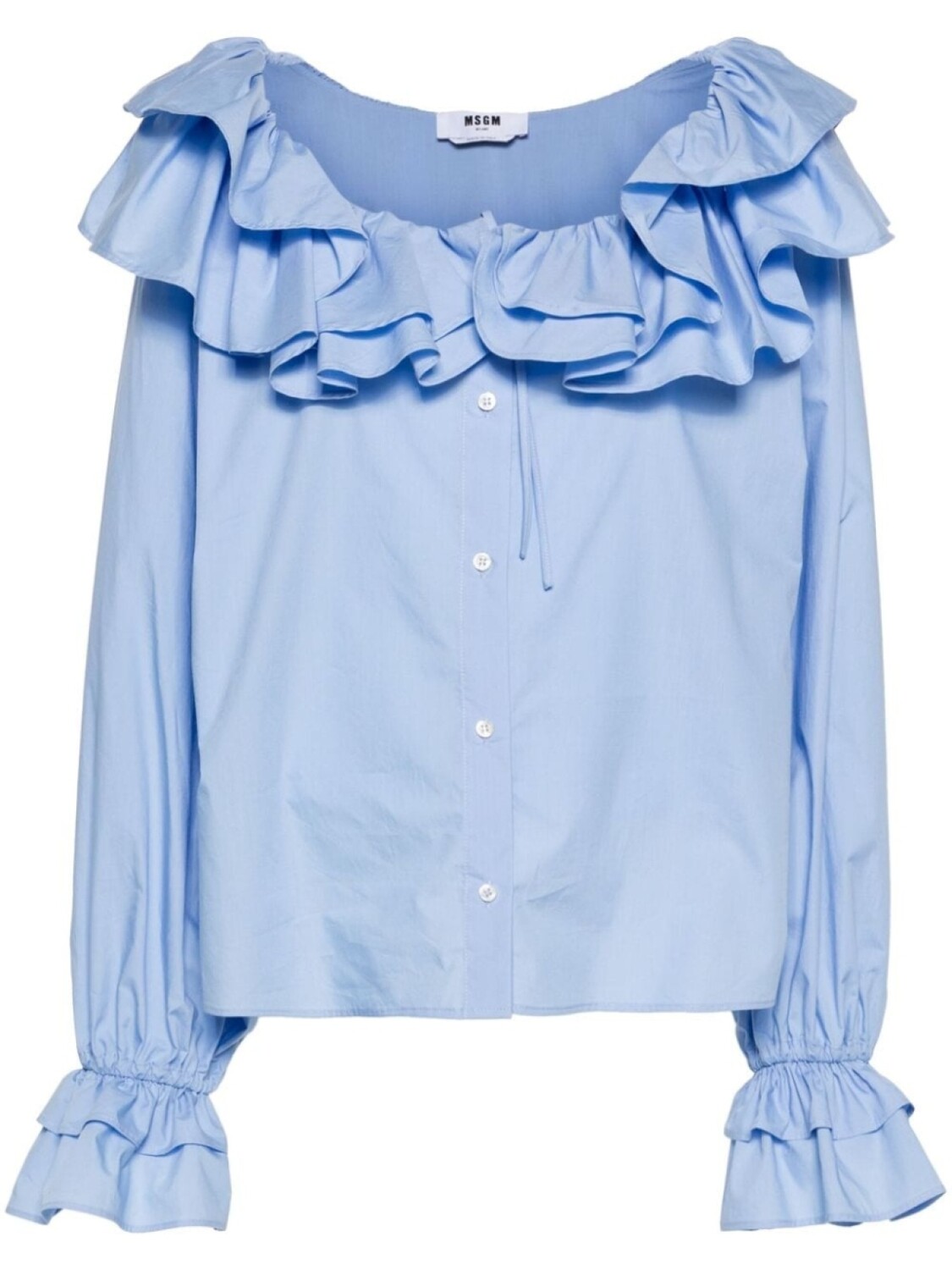 

Блузка с оборками MSGM, синий