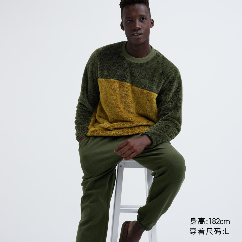 

Костюм Uniqlo из флиса с длинными рукави, темно-зеленый