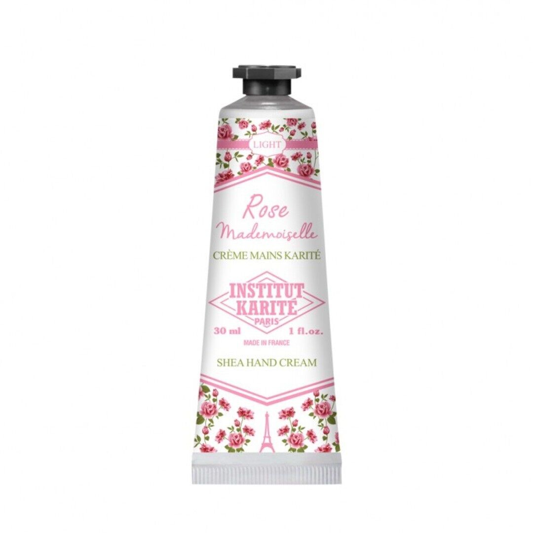 

Крем для рук «роза» с маслом ши Institut Karite Rose Mademoiselle Light Shea Hand Cream, 30 мл