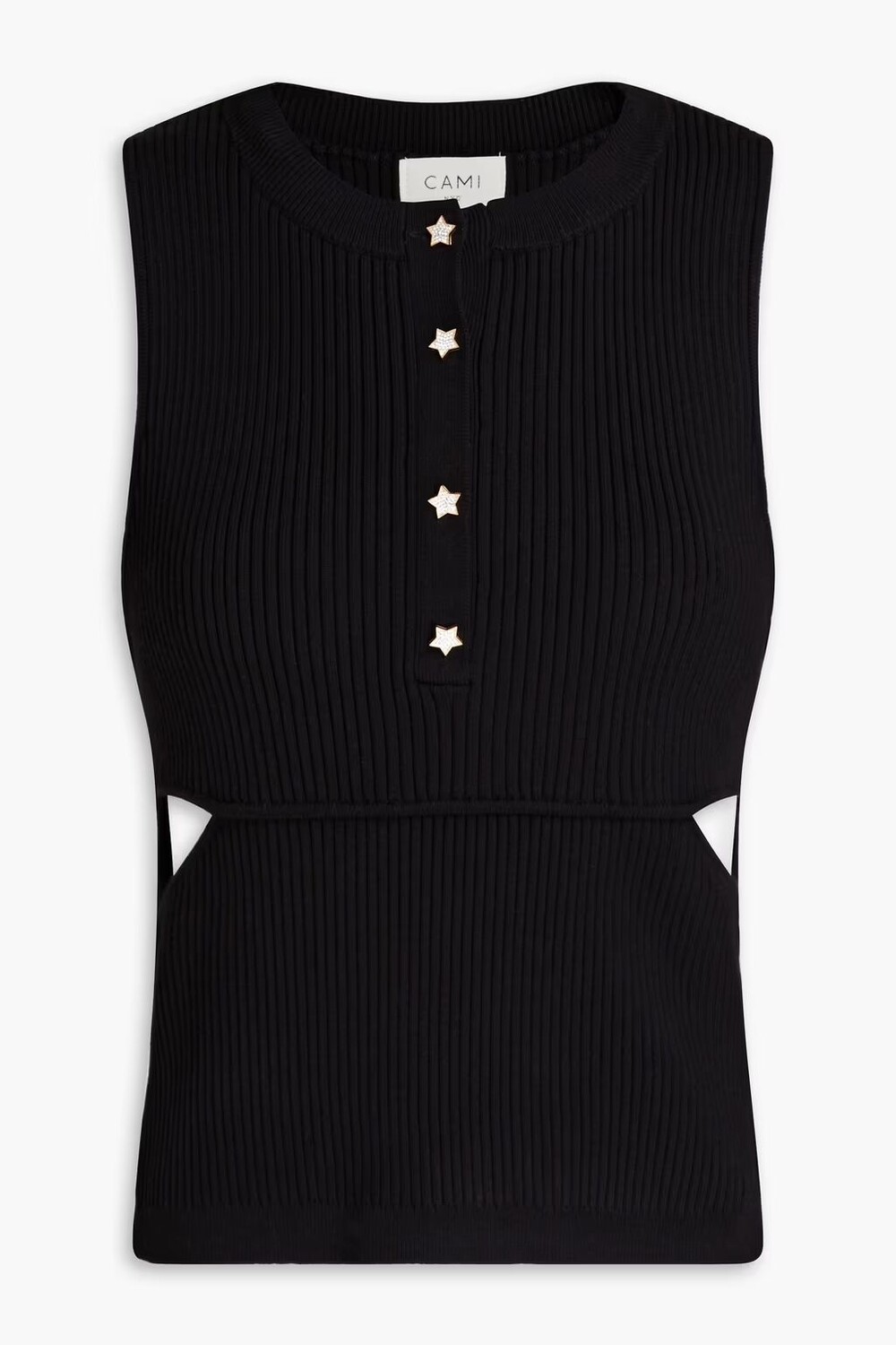 

Топ ребристой вязки с вырезом Pippy Cami Nyc, черный