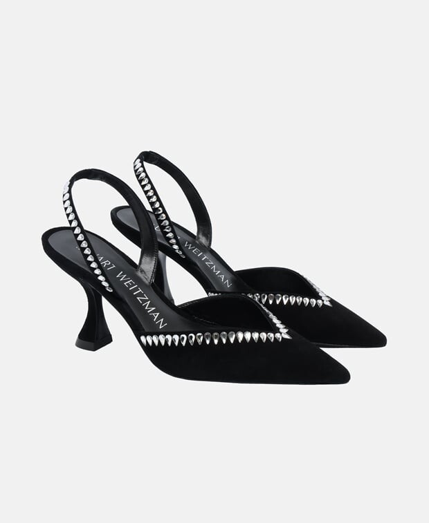 

Туфли-лодочки с пяткой на пятке Stuart Weitzman, черный