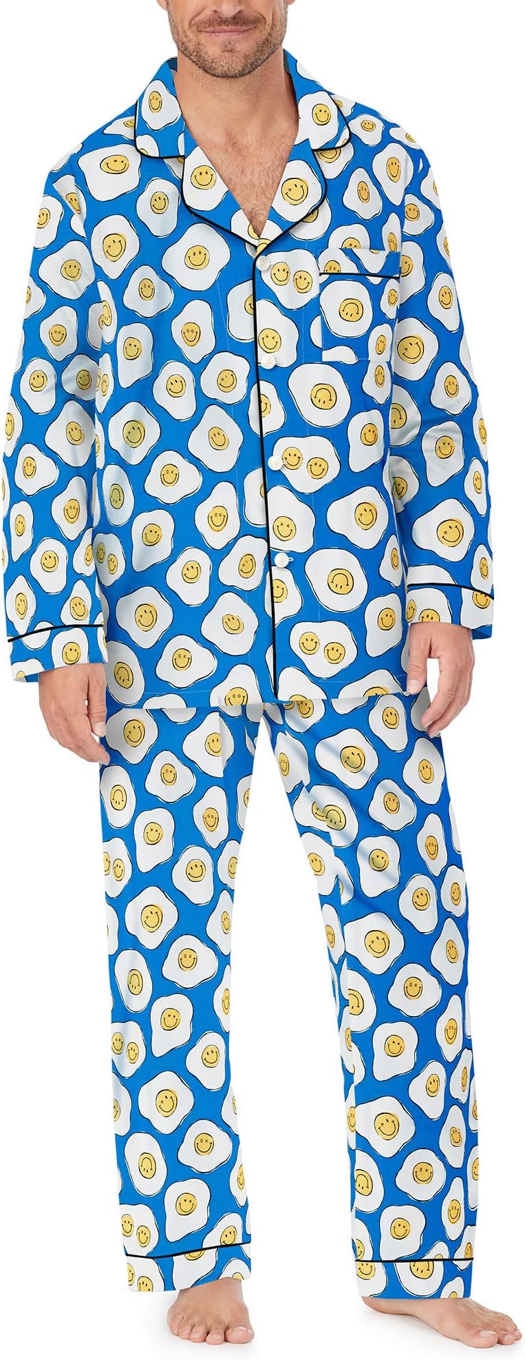 Zappos Print Lab: классический пижамный комплект с длинными рукавами Sunny Side Up Bedhead PJs, цвет Sunny Side Up низкие носки eggs sunny side up low sock с цветной яичницей размер 29 цвет черный