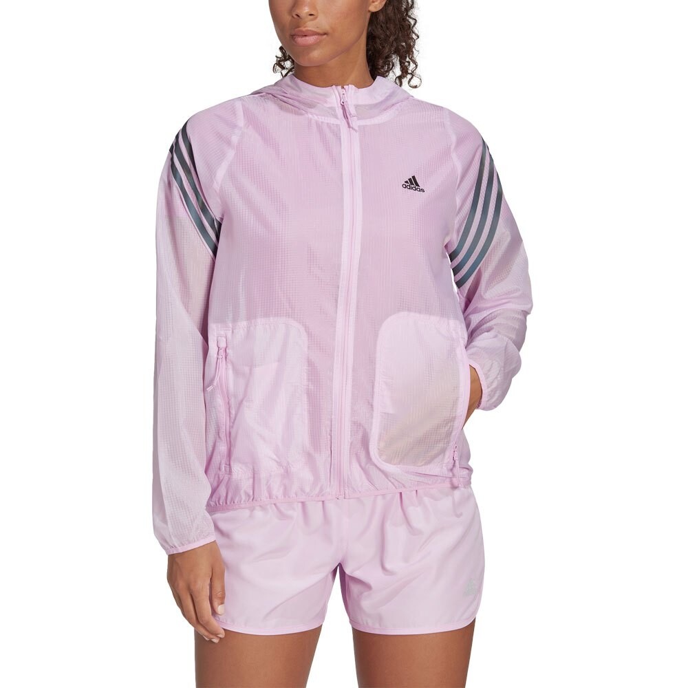 

Куртка adidas Run Icons 3 Stripes Running Breaker, розовый