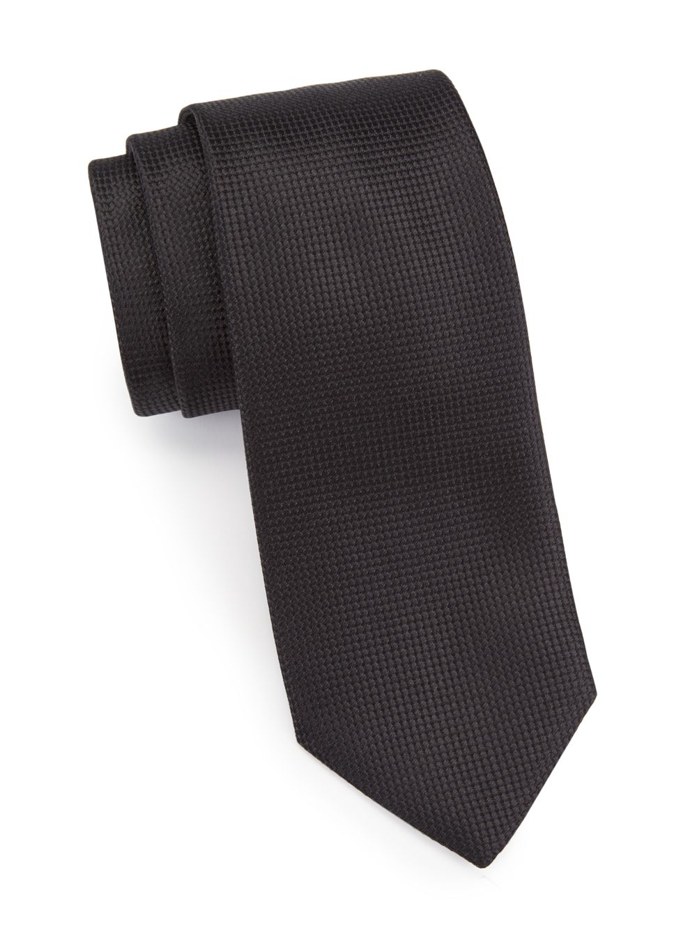Шелковый жаккардовый галстук Charvet, черный