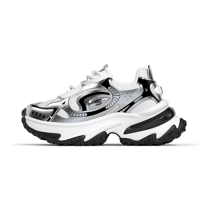 

Кроссовки женские толстые низкие Chikoku, цвет Small zirconium white