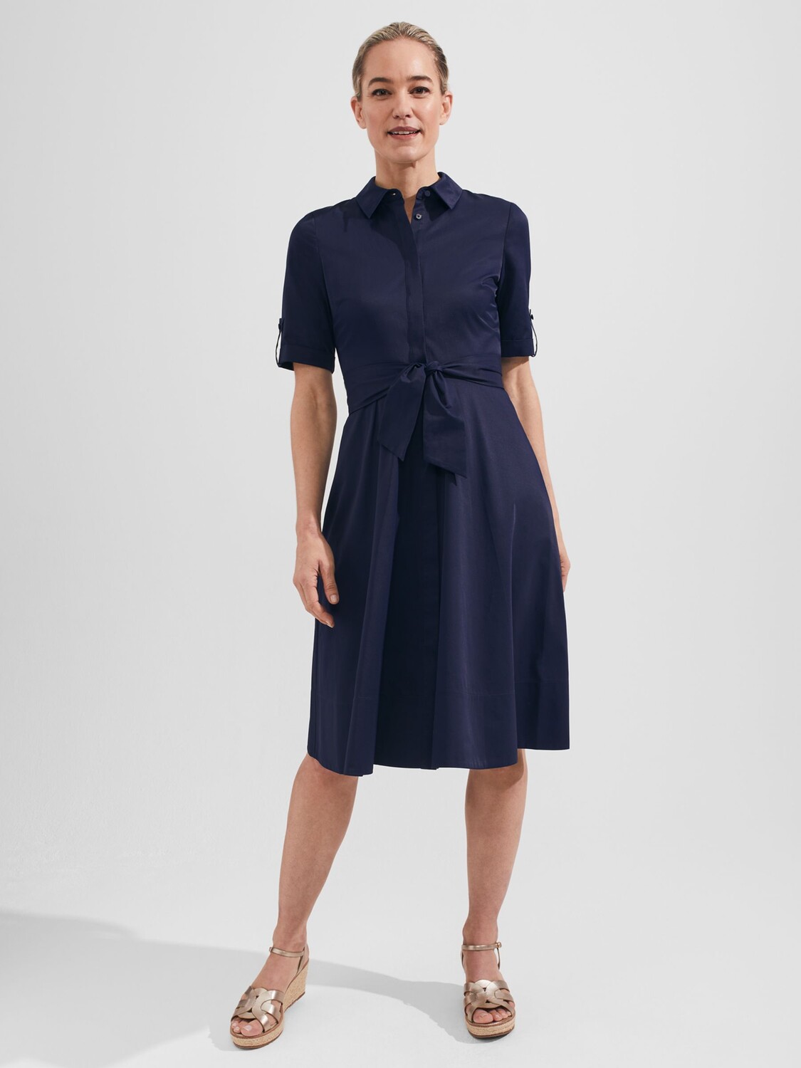 

Однотонное платье-рубашка Hobbs Tarianna, цвет Midnight