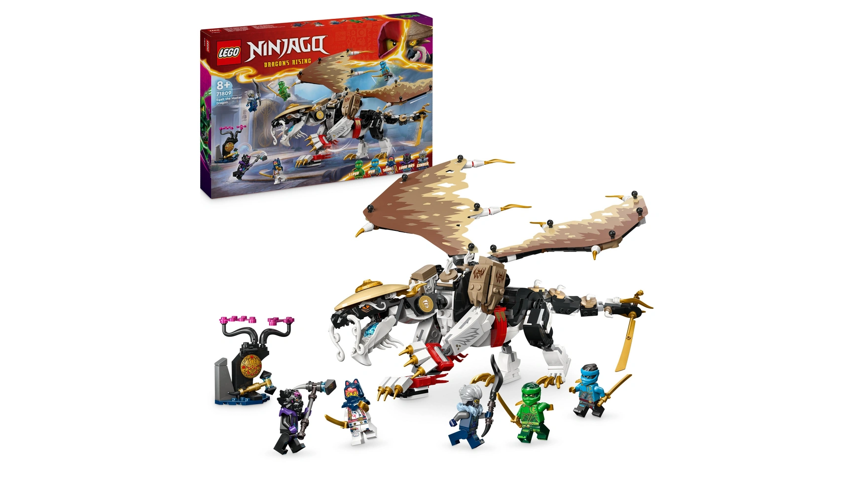 Lego NINJAGO Эгалт повелитель драконов, набор ниндзя с игрушками-драконами цена и фото