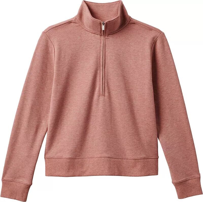 

Женский пуловер для гольфа TravisMathew с длинными рукавами и молнией 1/2