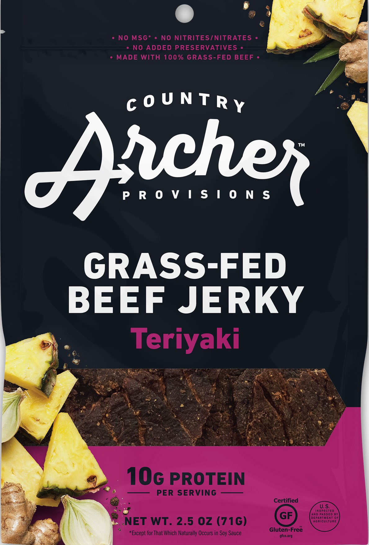 Вяленое мясо - 2,5 унции. Country Archer Jerky Co. country archer jerky вяленое мясо травяного откорма оригинальное 71 г 2 5 унции