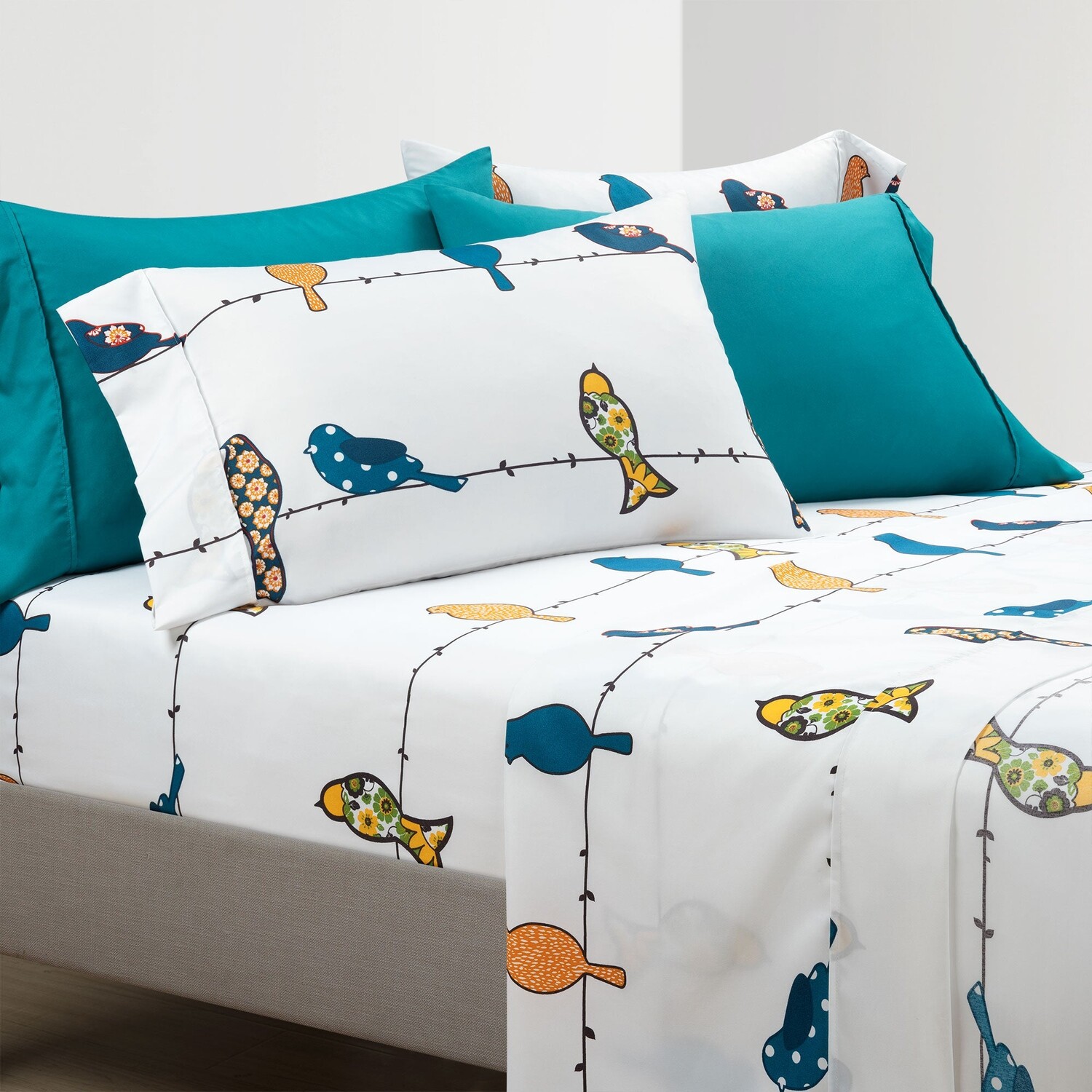 

Набор из 6 мягких простыней Rowley Birds Lush Decor, цвет Multi