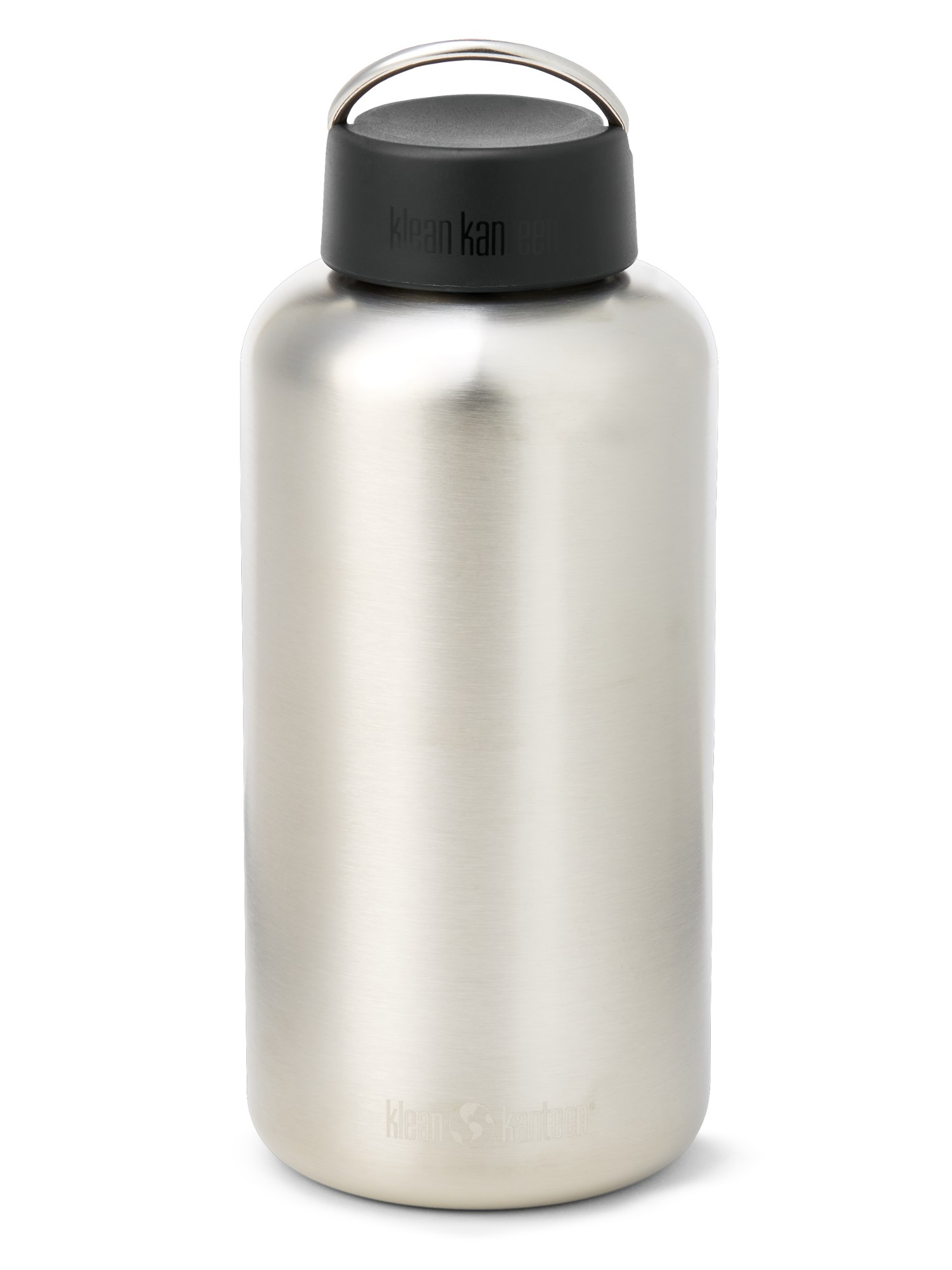 цена Бутылка для воды из переработанной нержавеющей стали с петлевой крышкой — 64 эт. унция Klean Kanteen, серый