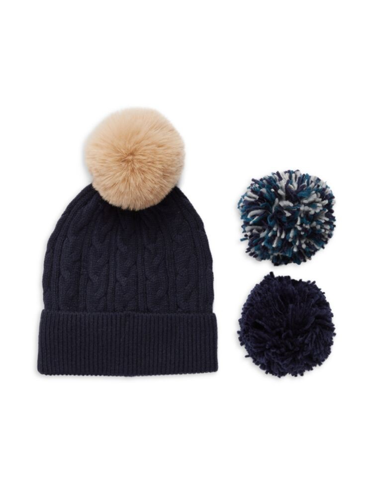 

Шапка из искусственного меха Pick-A-Pom Vince Camuto, темно-синий