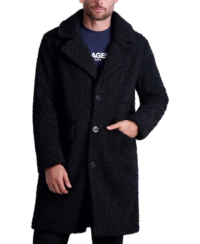Мужское верхнее пальто оверсайз Paris Paris Karl Lagerfeld, черный двустороннее пальто из искусственной овчины zara kids бежевый