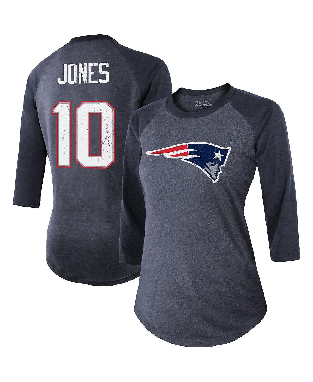 Женские нитки Mac Jones Navy New England Patriots Имя и номер игрока  Футболка реглан Tri-Blend с рукавами 3/4 Majestic, темно-синий – заказать с  доставкой из-за рубежа через онлайн-сервис «CDEK.Shopping»