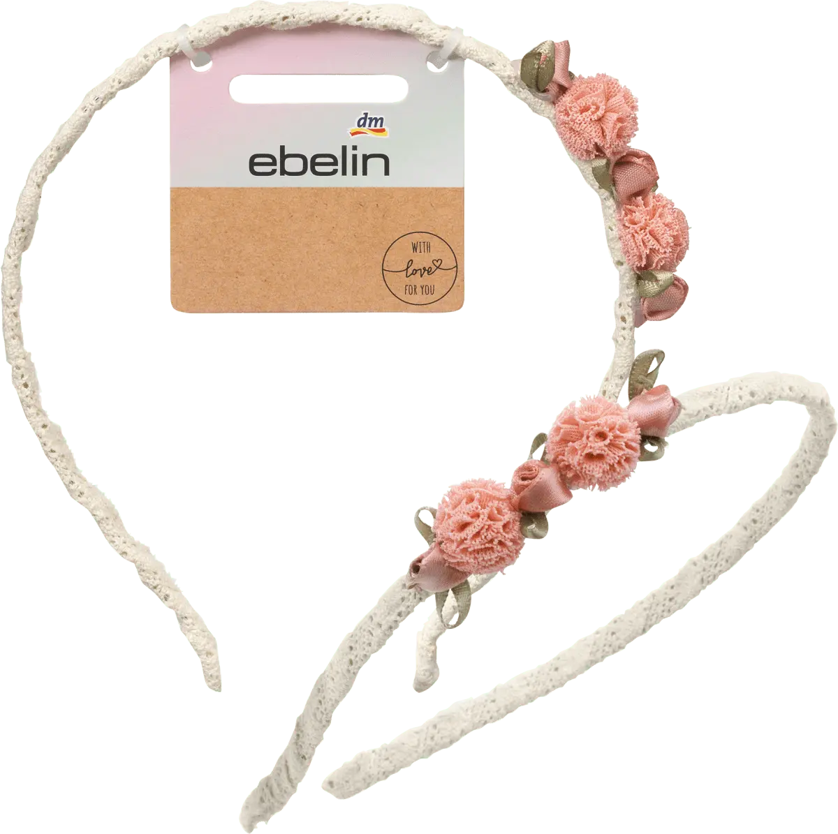 

Повязка на голову с цветочными аппликациями 1 шт. ebelin