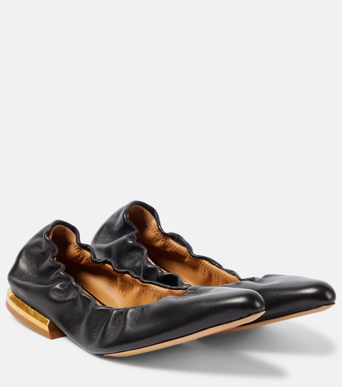 

Кожаные балетки Dries Van Noten, черный