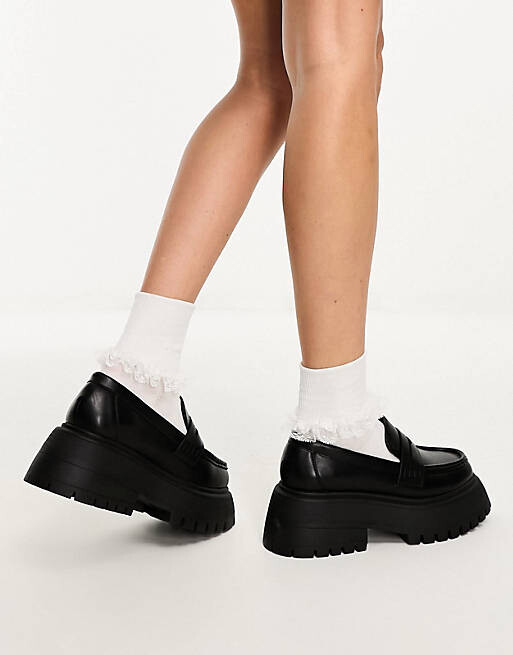 

Черные массивные лоферы с фартуком ASOS DESIGN Maestro