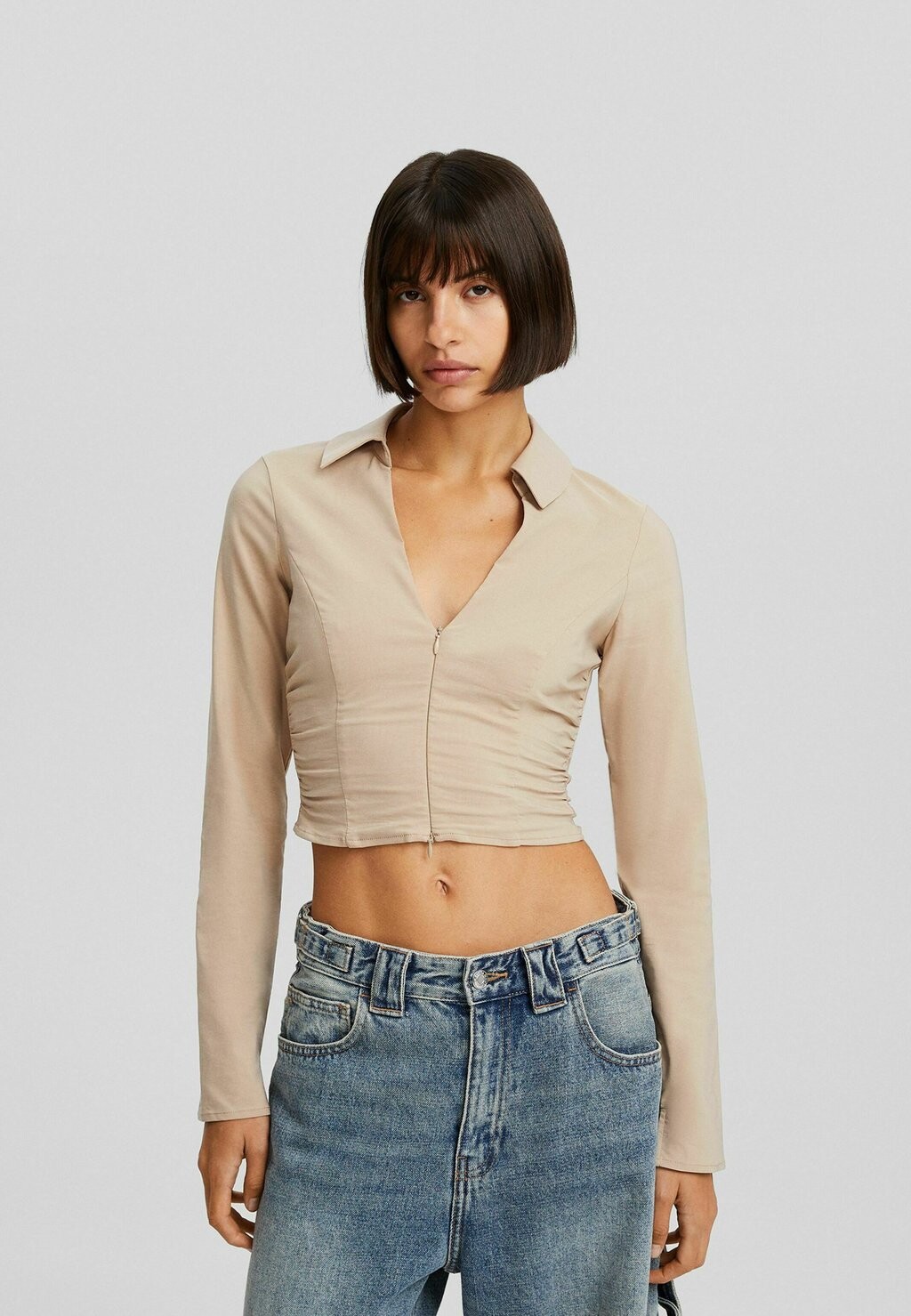 

Блузка Bershka, коричневый