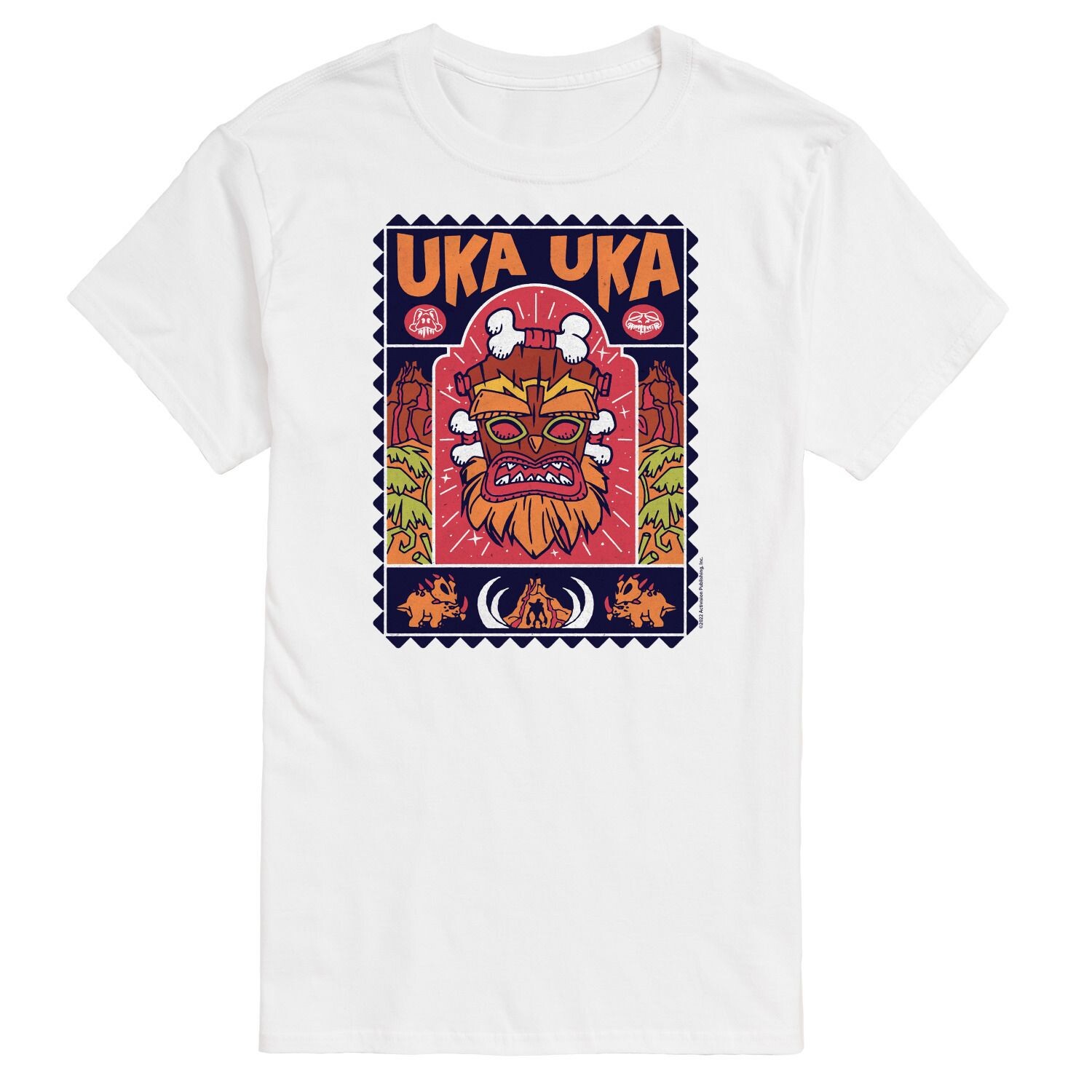 

Футболка Big & Tall Crash Bandicoot Uka Uka Licensed Character, белый