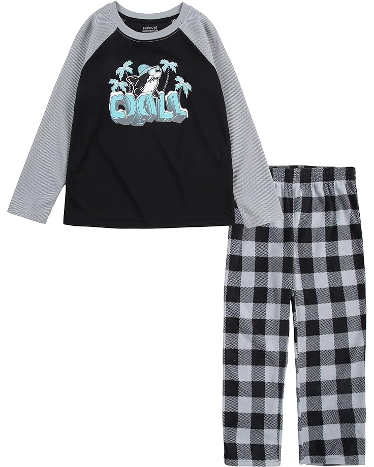 пижамный комплект hurley pajama two piece set черный Пижамный комплект Hurley Pajama Two-Piece Set, черный