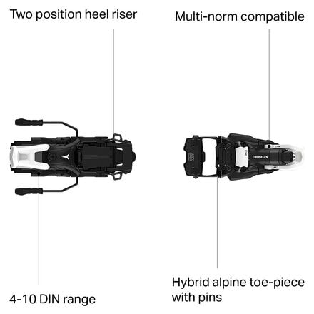 Крепления Shift 10 MNC Alpine Touring — 2024 г. Atomic, черный