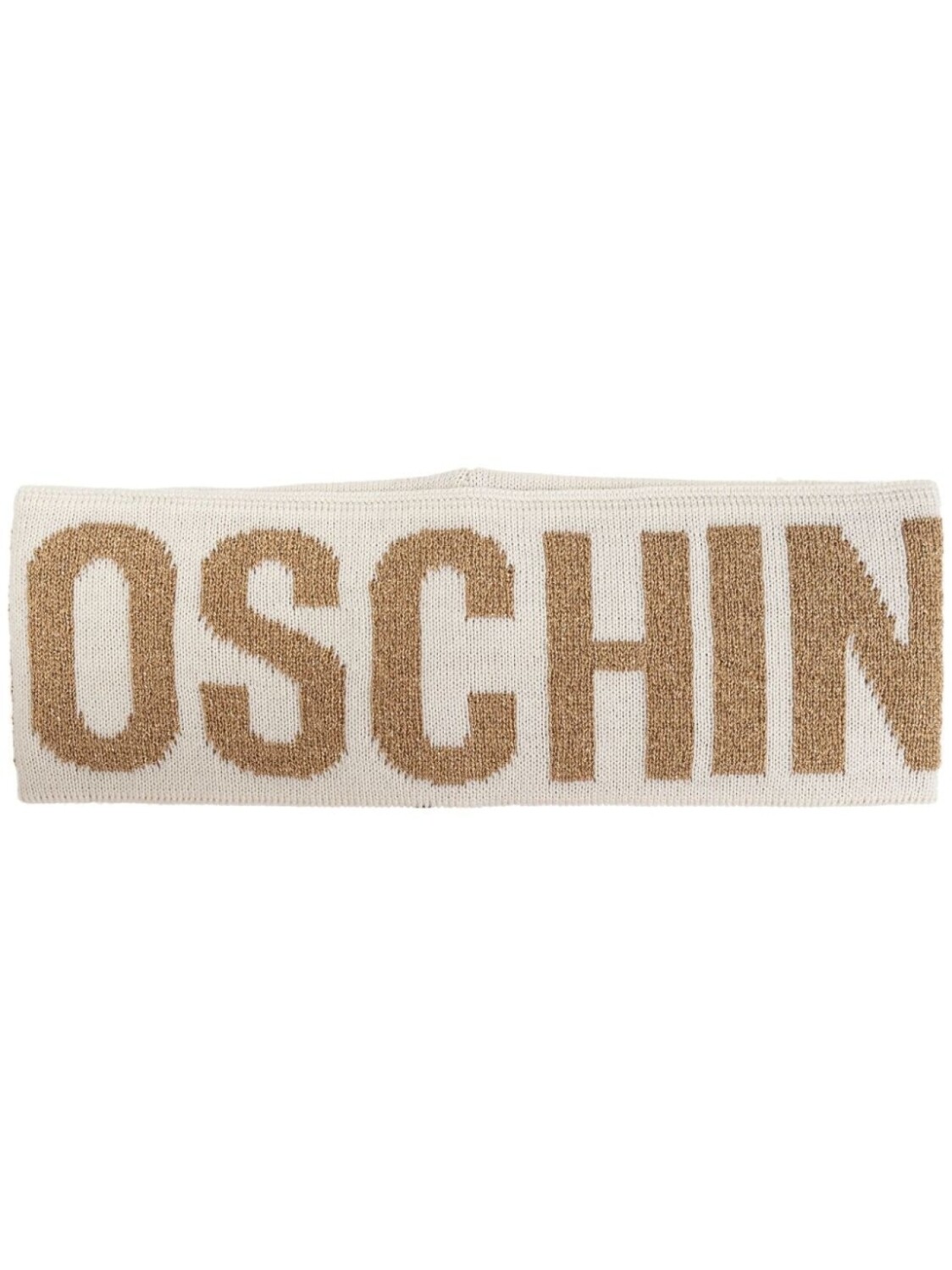

Moschino повязка на голову с логотипом в технике интарсия, нейтральный цвет