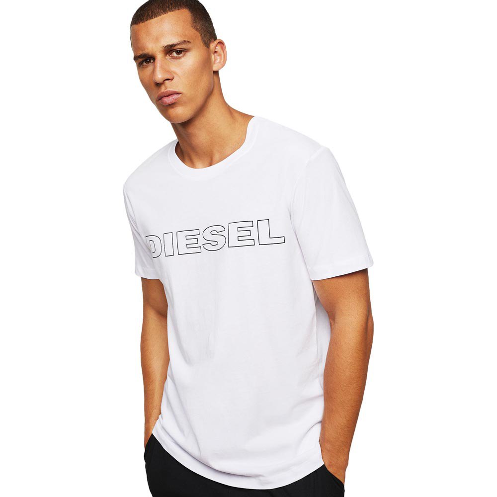 Diesel UMLT-Jake t-Shirt. Футболка дизель белая с надписью на кармане.