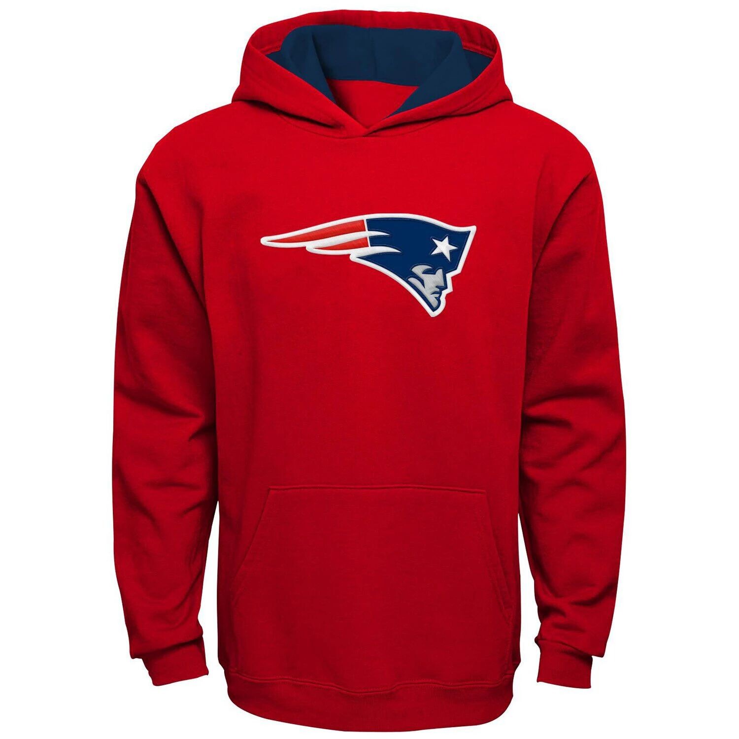 

Молодежный красный пуловер с капюшоном New England Patriots Fan Gear Prime Outerstuff