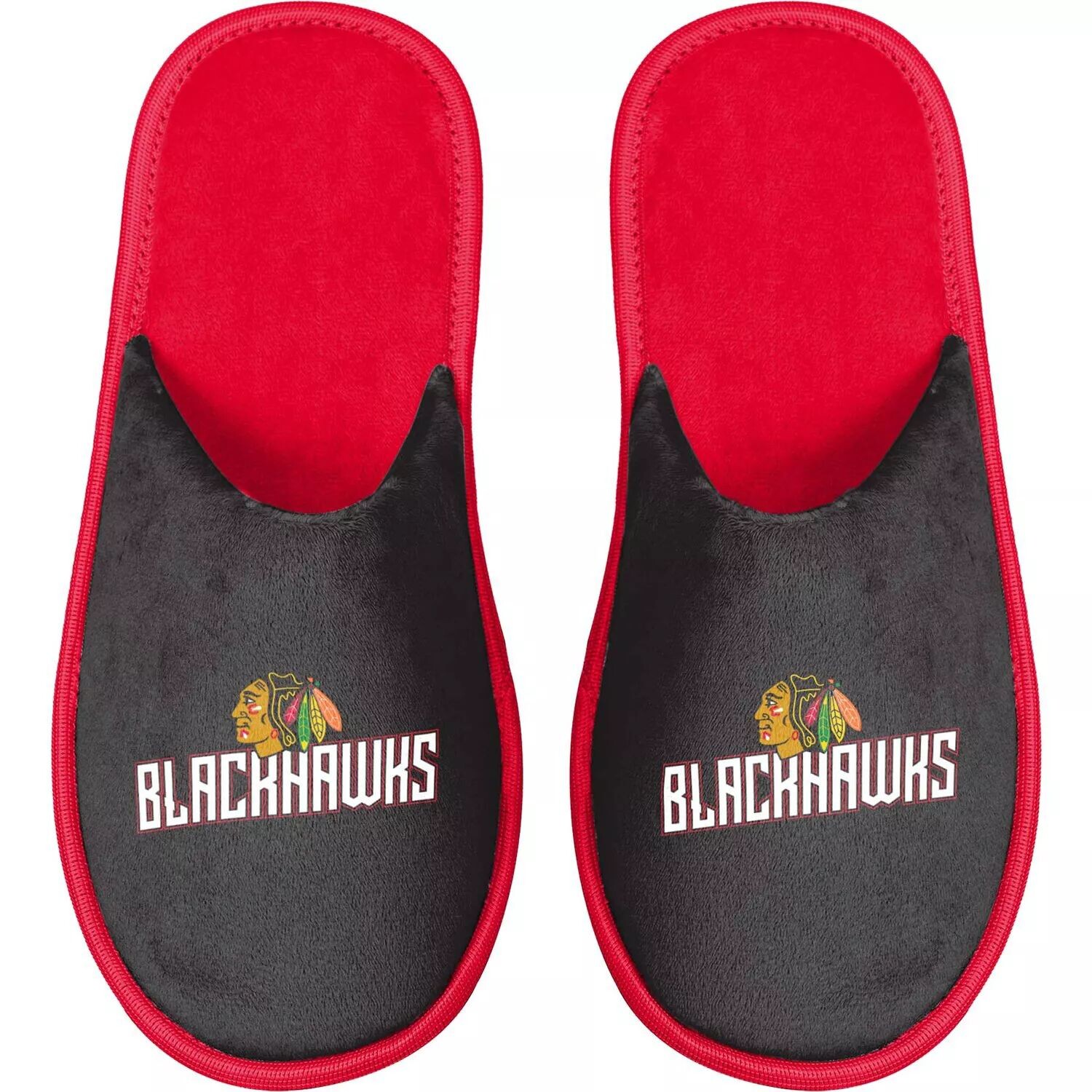 

Мужские шлепанцы FOCO Chicago Blackhawks Scuff