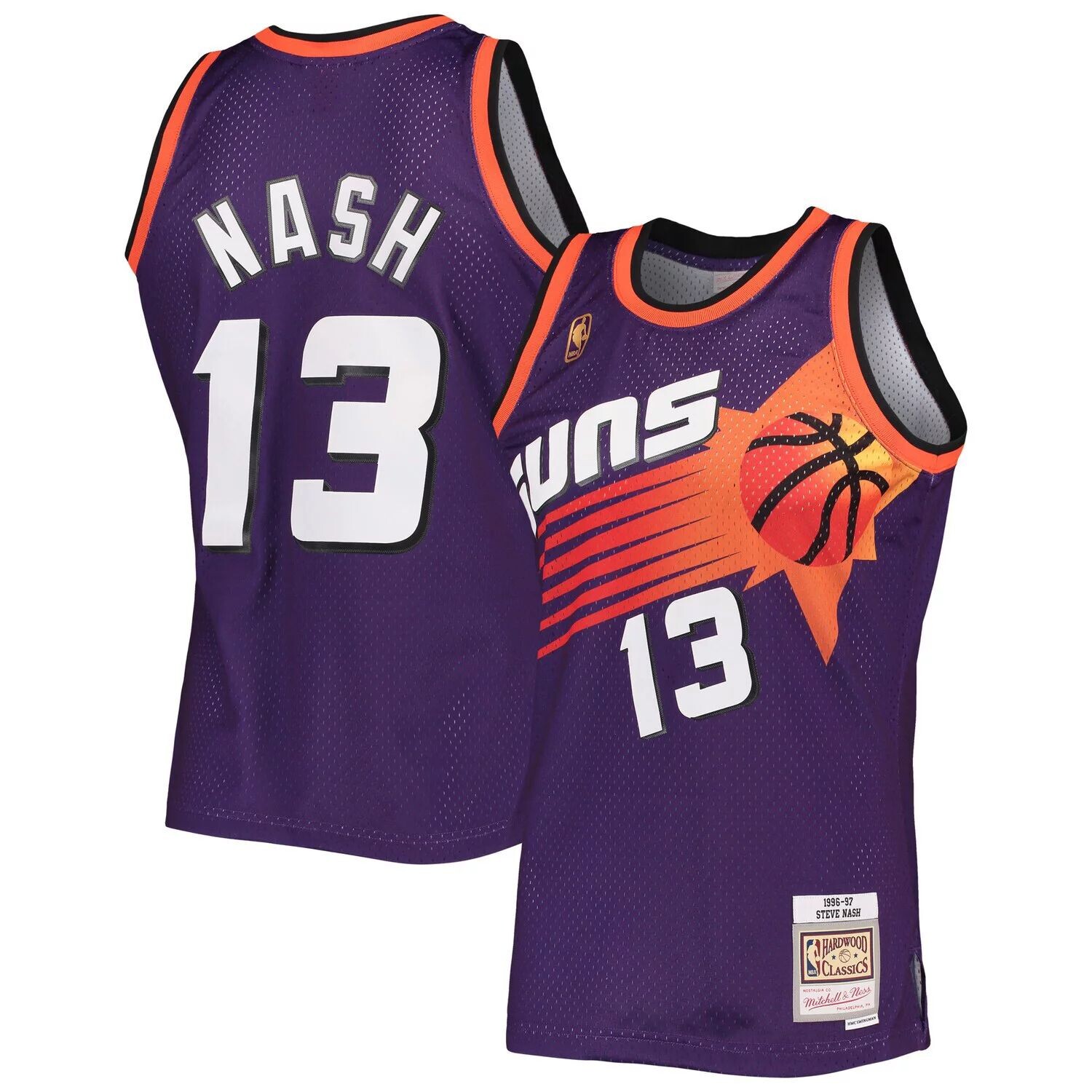 

Мужская майка Mitchell & Ness Steve Nash Purple Phoenix Suns 1996-97 Hardwood Classics Swingman