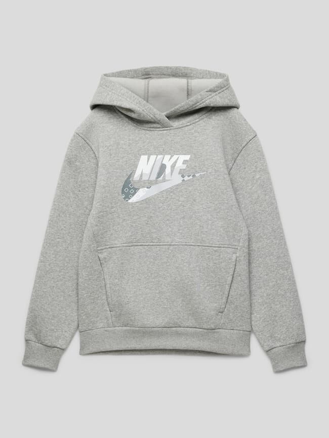 

Толстовка с принтом этикетки Nike, серый