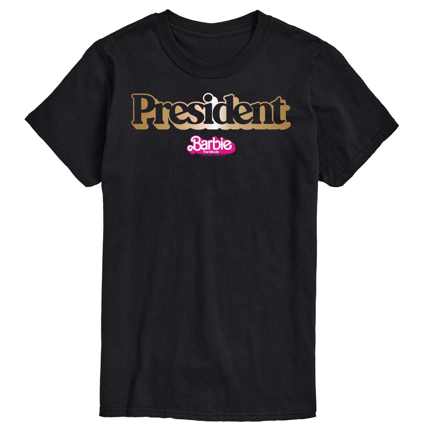 

Футболка с рисунком Big & Tall The Movie President Barbie, черный