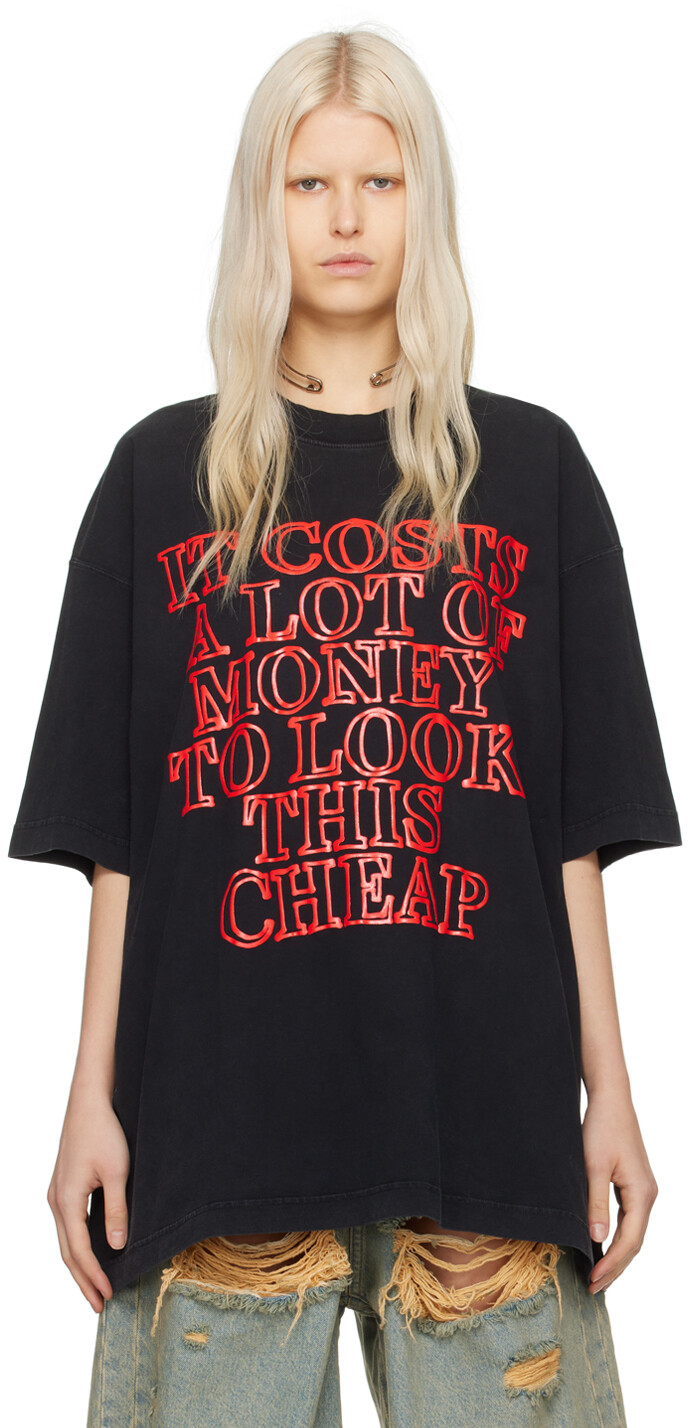 

Черная очень дорогая футболка Vetements