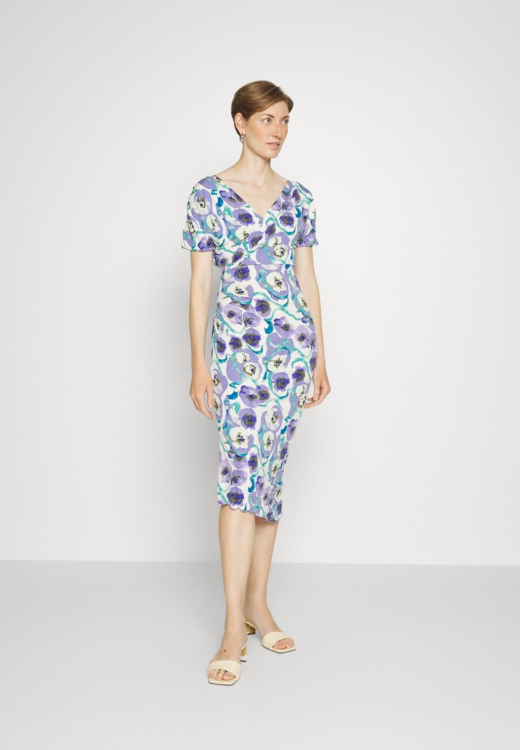 

Летнее платье Havana Dress Diane von Furstenberg, цвет watercolor blossom med purple