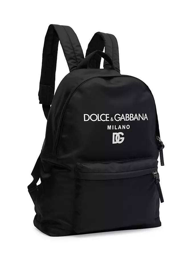 

Детский рюкзак из нейлоновой смеси с логотипом Dolce&Gabbana, черный