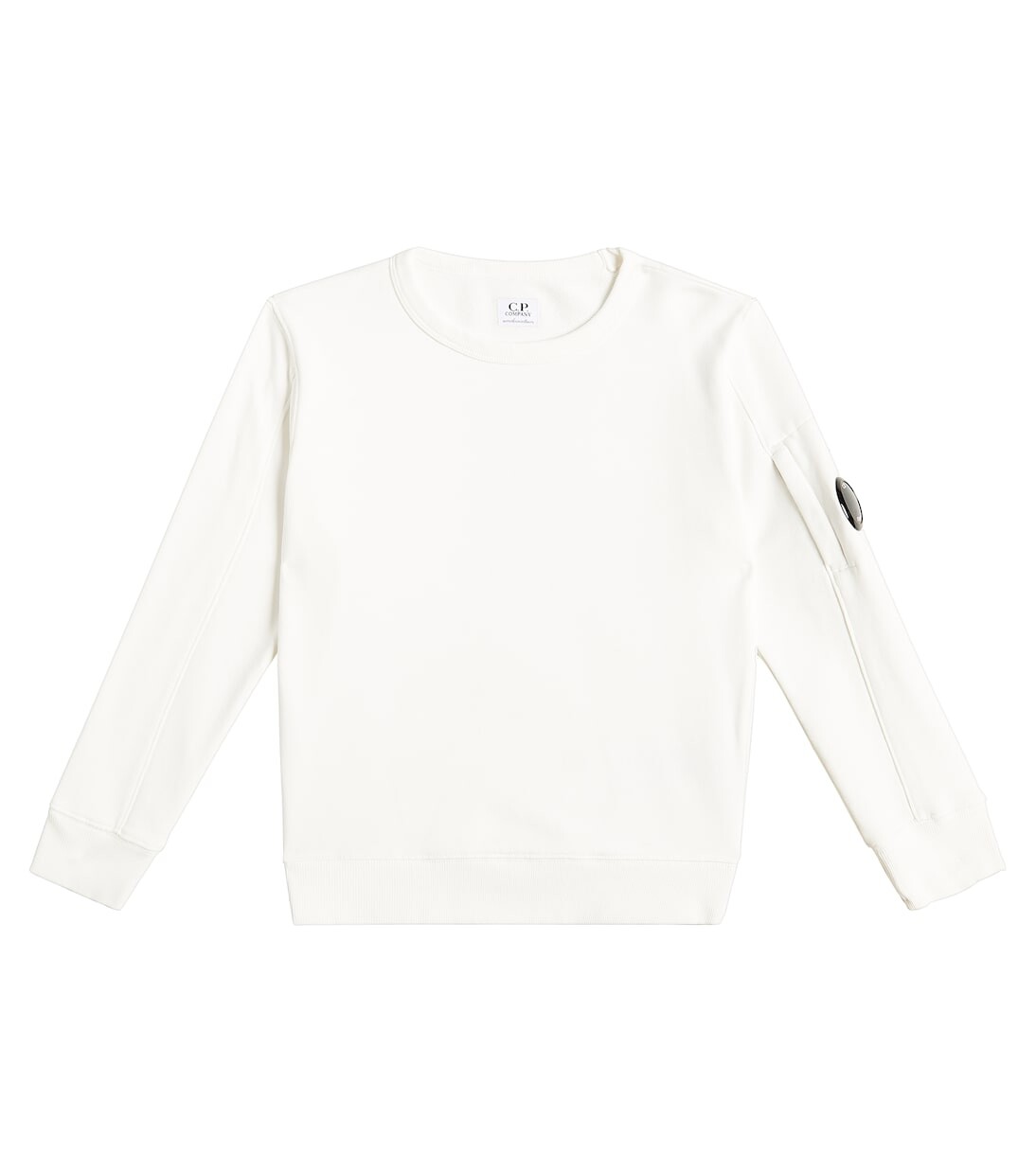 

Толстовка Diagonal Fleece Lens из смесового хлопка C.P. Company, белый