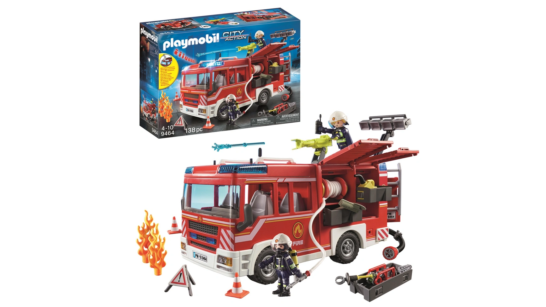 City action пожарно-спасательная машина Playmobil playmobil city action 9464 пожарная служба пожарная машина 138 дет