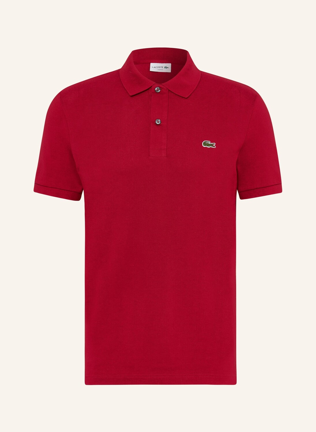 

Рубашка-Поло узкого кроя из пике Lacoste, красный