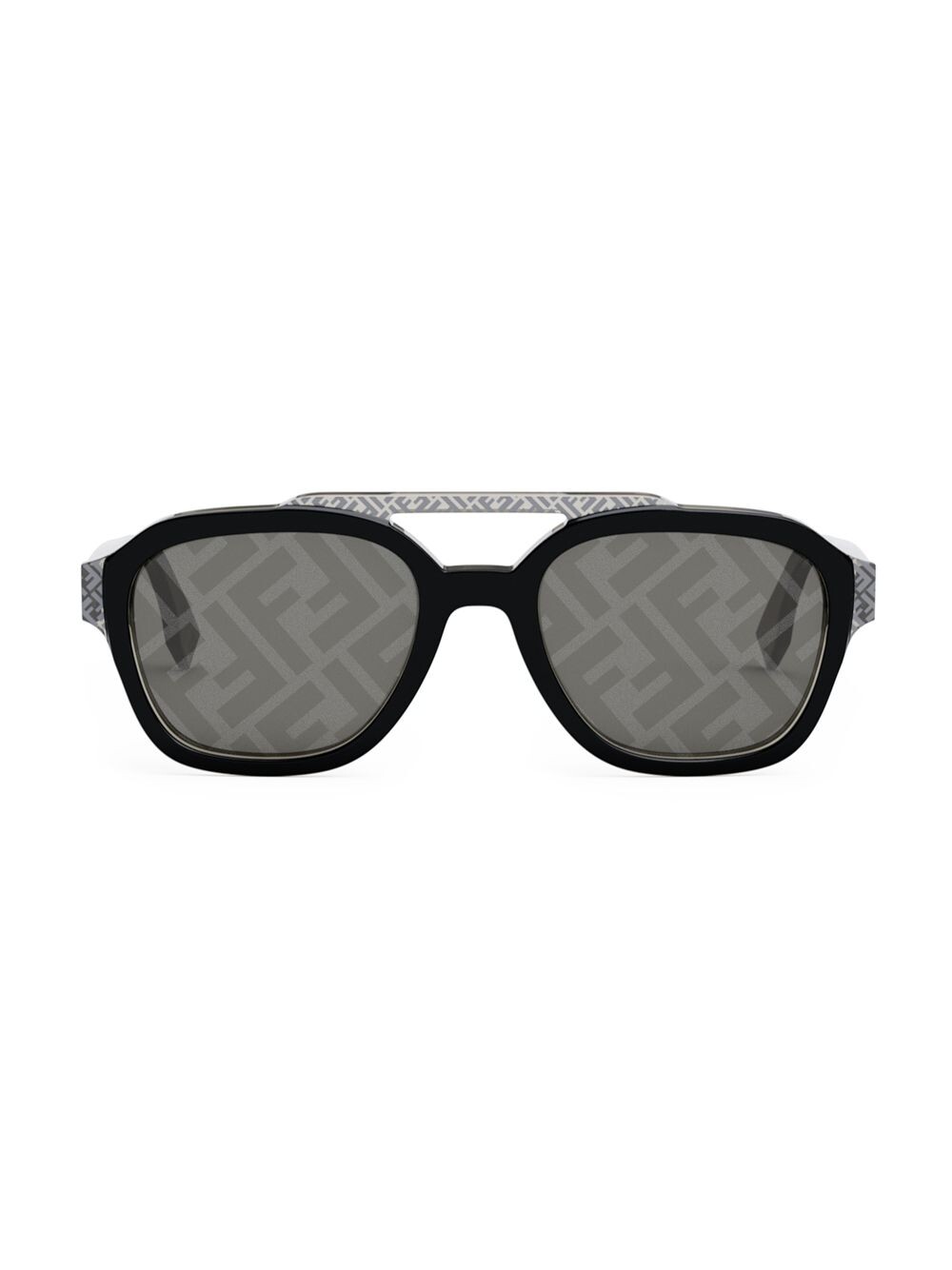 

Солнцезащитные очки 52MM с геометрическим логотипом Fendi, серый