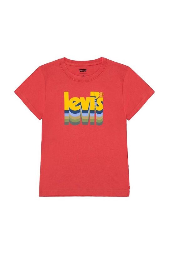 

Детская хлопковая футболка Levi's, красный