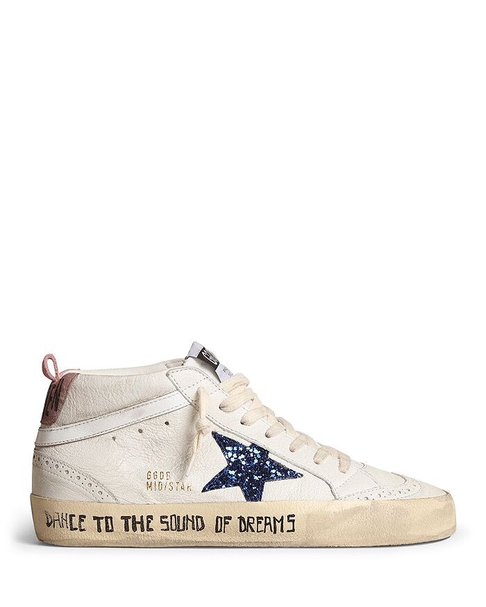 

Женские кроссовки среднего кроя Glitter Star Golden Goose